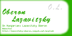 oberon lazavitzky business card